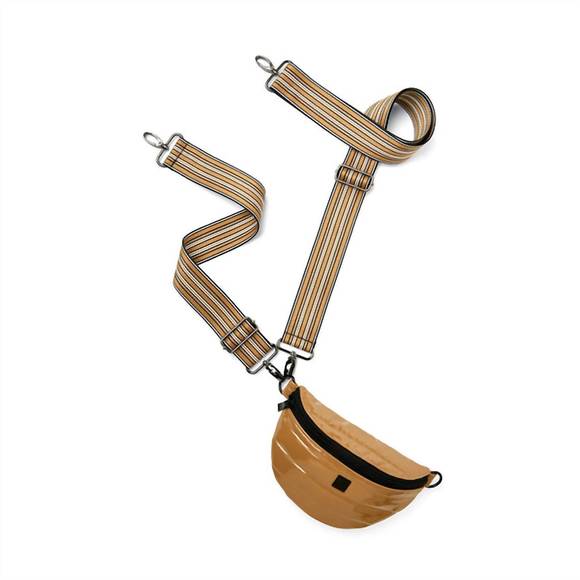 NEW THINK ROYLN shining star fanny pack/crossbody bag in camel patent - Picture 8 of 8